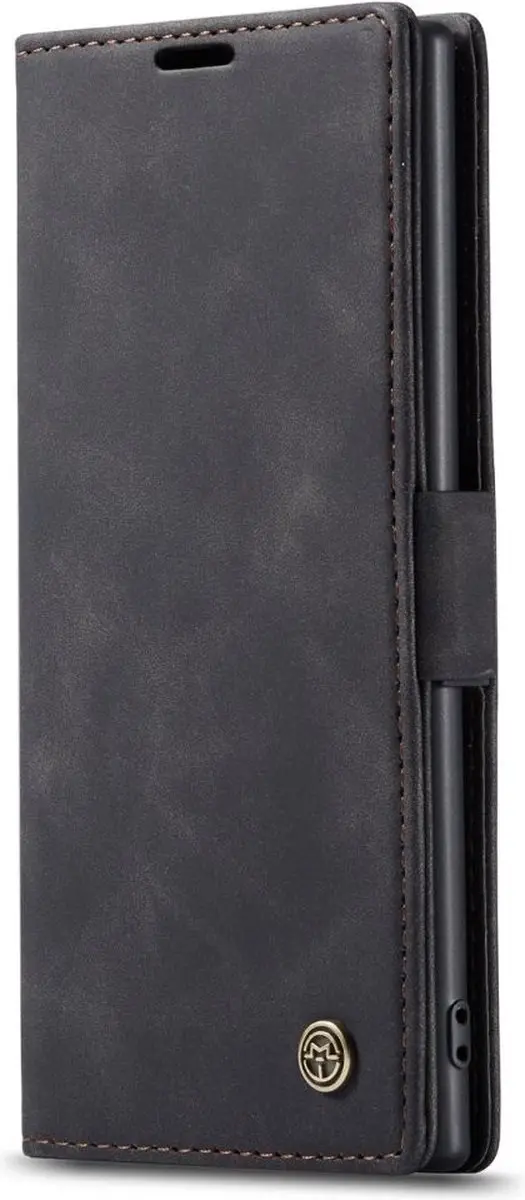 Caseme Wallet Book Hoesje Samsung Galaxy Note 10 - Magneetsluiting - 3 Pasjes - Zwart