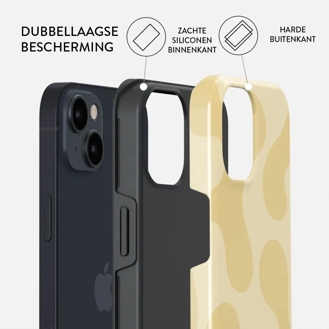 Burga Tough Backcover Glow - iPhone 13 - Geel