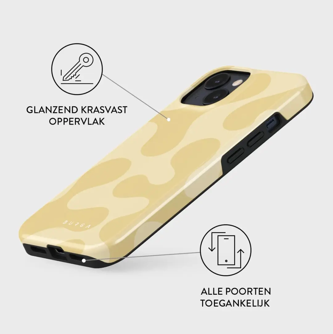 Burga Tough Backcover Glow - iPhone 13 - Geel