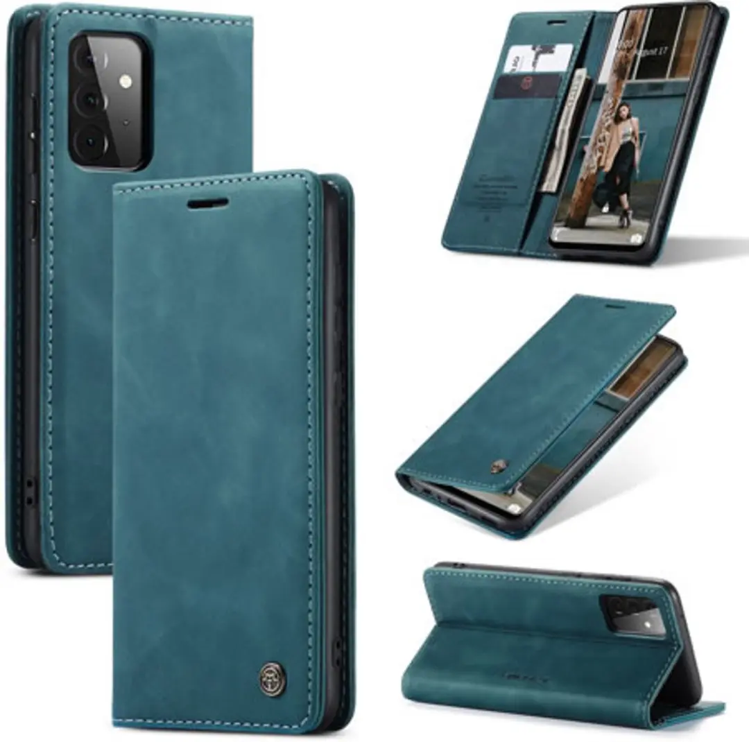 Caseme Galaxy A72 5G Wallet Book Hoesje - Magneetsluiting - Licht Blauw A726-13