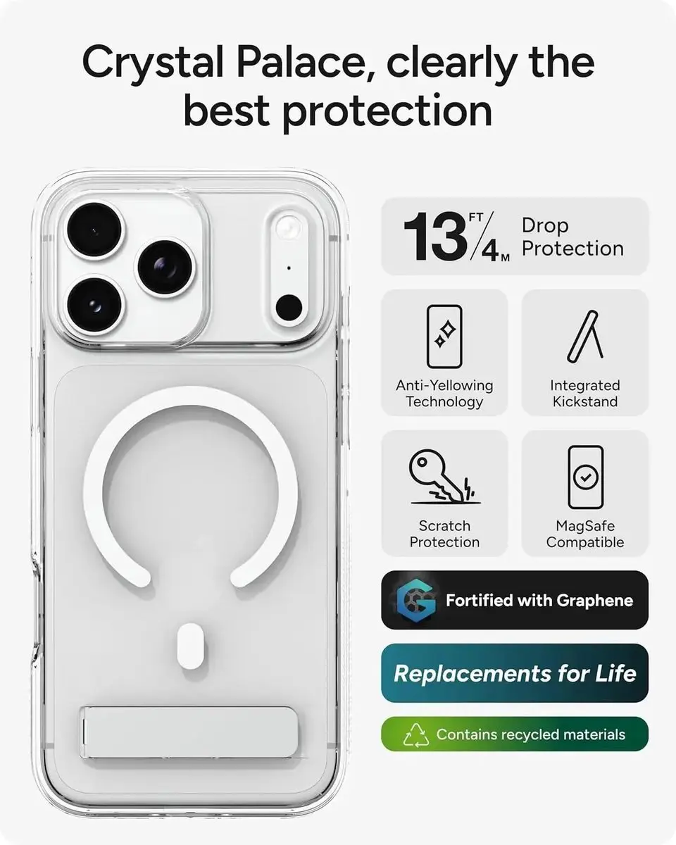 ZAGG Crystal Palace iPhone 17 Pro Max Hoesje - Transparant