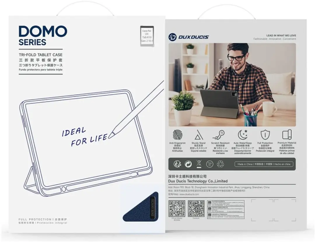 Dux Ducis Tablethoes Lenovo Tab 10.1 (2025) - 10.1" - Blauw