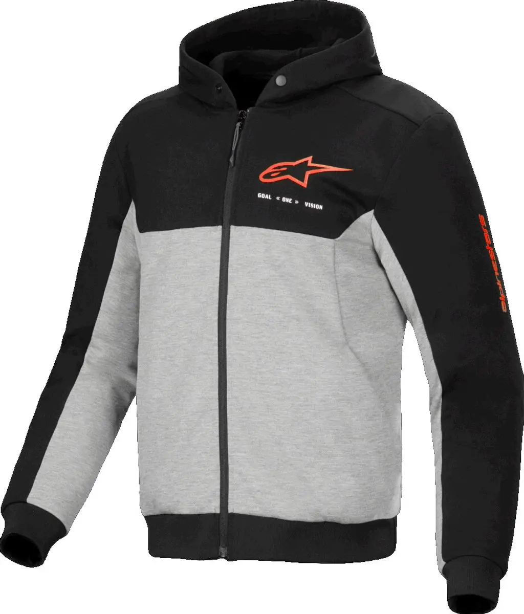 Alpinestars Chrome V2 Duo Motorfiets Hoodie - Grijs/zwart/blauw