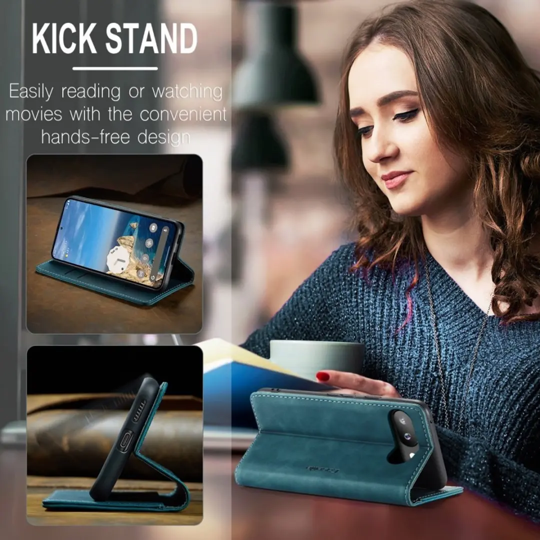 Caseme 013 Book Case Hoesje - Google Pixel 9a - Blauw