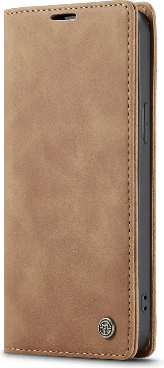 Caseme iPhone 14 Pro Max Retro Bookcase Hoesje - Bruin - 2 Pasjes