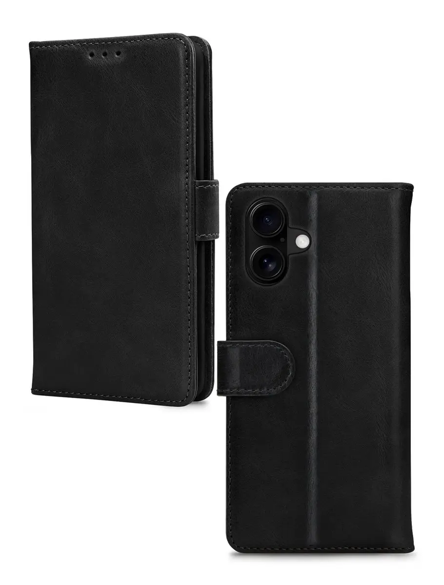 Mobilize Wallet Bookcase iPhone 16 Hoesje - Zwart