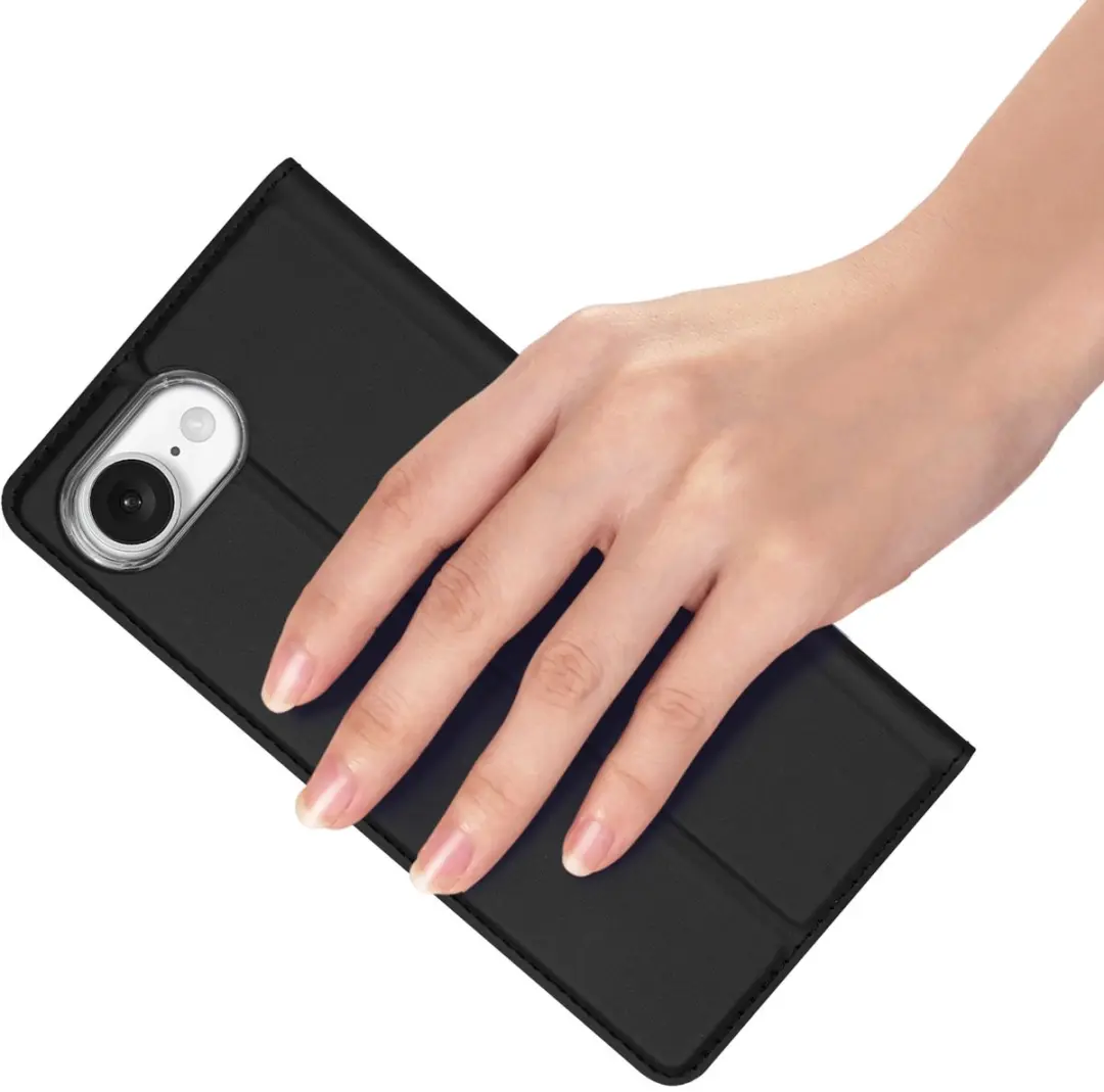 Dux Ducis iPhone 16E Telefoonhoesje - Book Case - Zwart