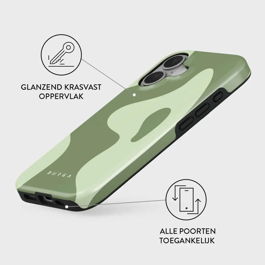 Burga Tough Backcover iPhone 16 MagSafe - Groen