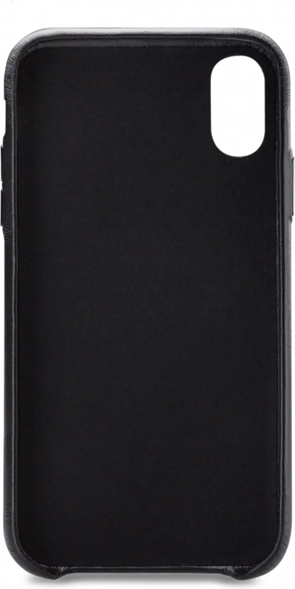 Senza Pure Cardslot Serie LEACVR1068 Hoesje - iPhone XS Max - Echt Leer - Deep Black