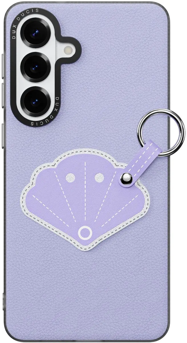 Dux Ducis Luvy PU-leer Backcover Samsung Galaxy S26 Plus - Schelp/Lila - afbeelding 6 van 6