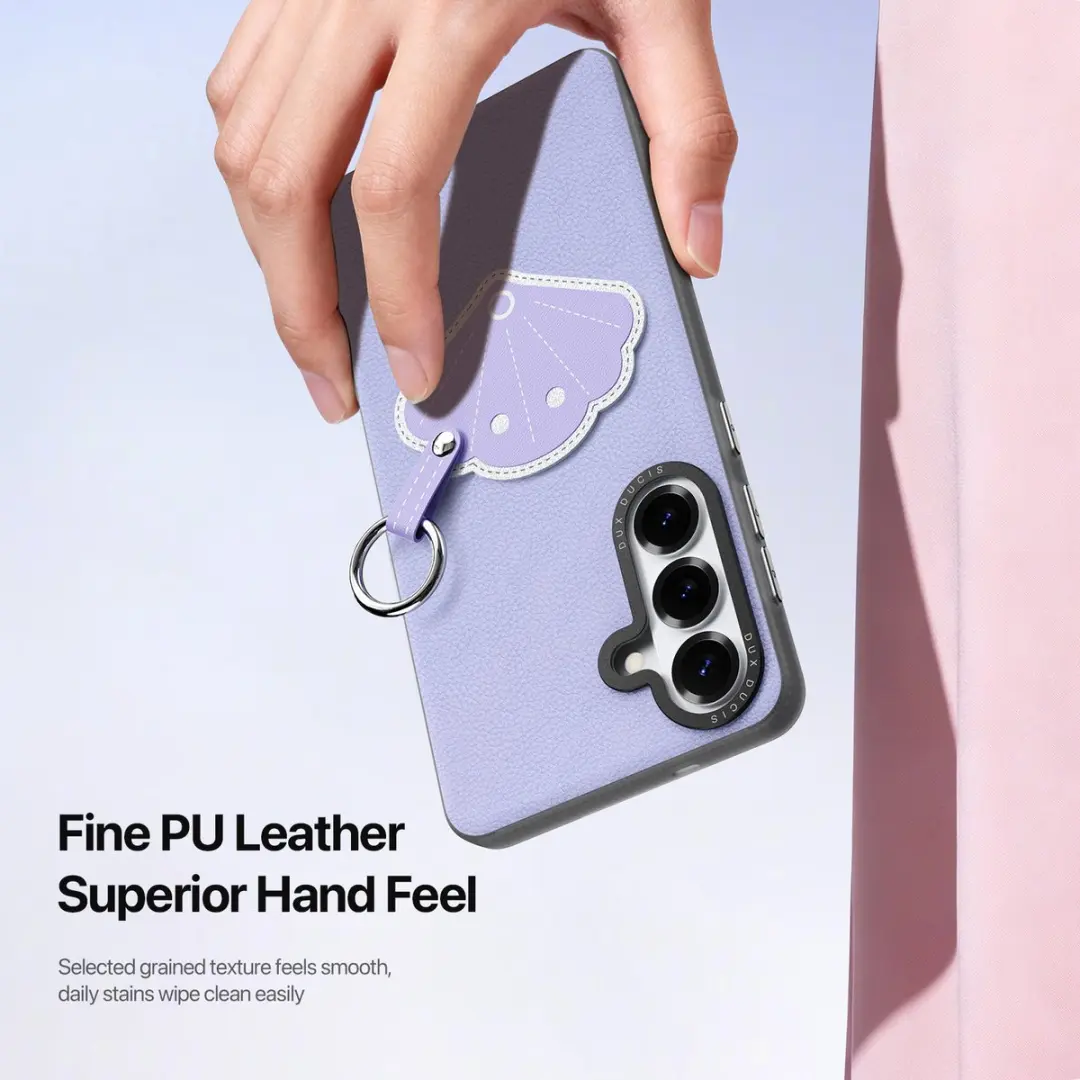 Dux Ducis Luvy PU-leer Backcover Samsung Galaxy S26 Plus - Schelp/Lila