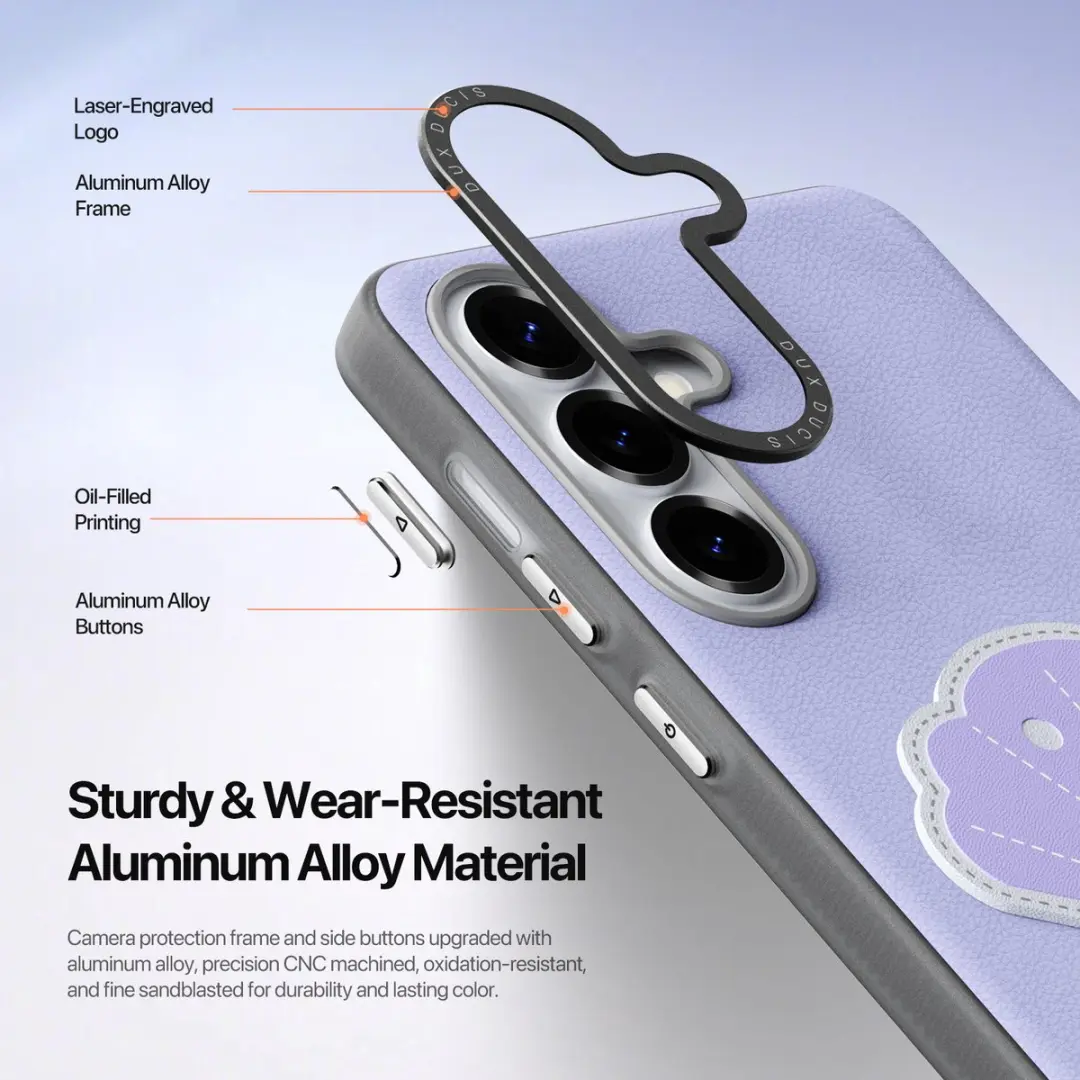 Dux Ducis Luvy PU-leer Backcover Samsung Galaxy S26 Plus - Schelp/Lila