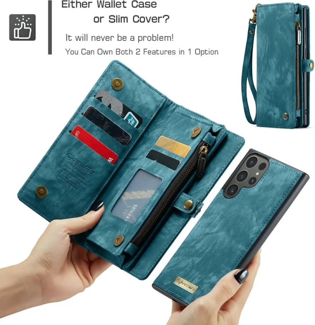Caseme 008 Hoesje Samsung Galaxy S24 Ultra - Blauw