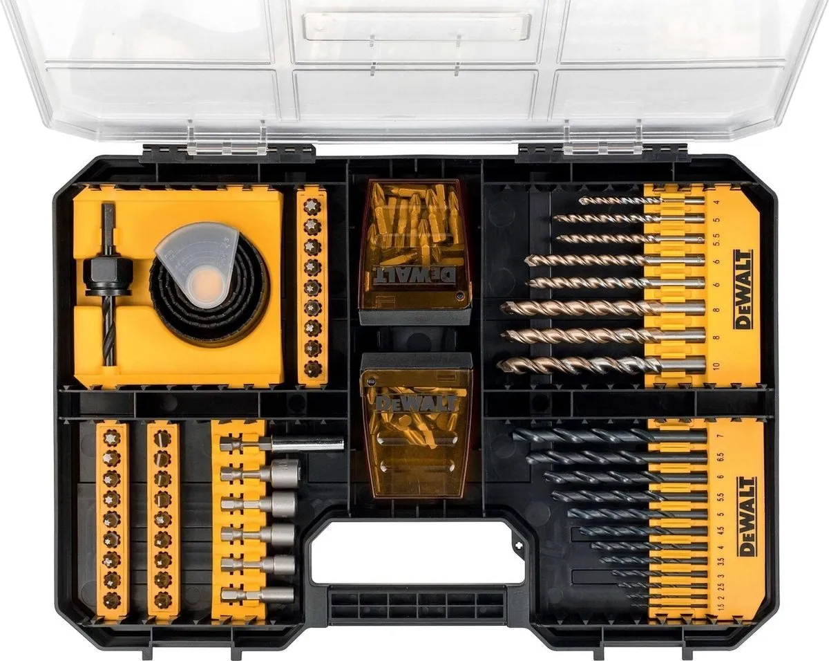 DeWalt DT71569 Accessoires Set 100-delig - Gereedschapskoffer - Zwart/Geel