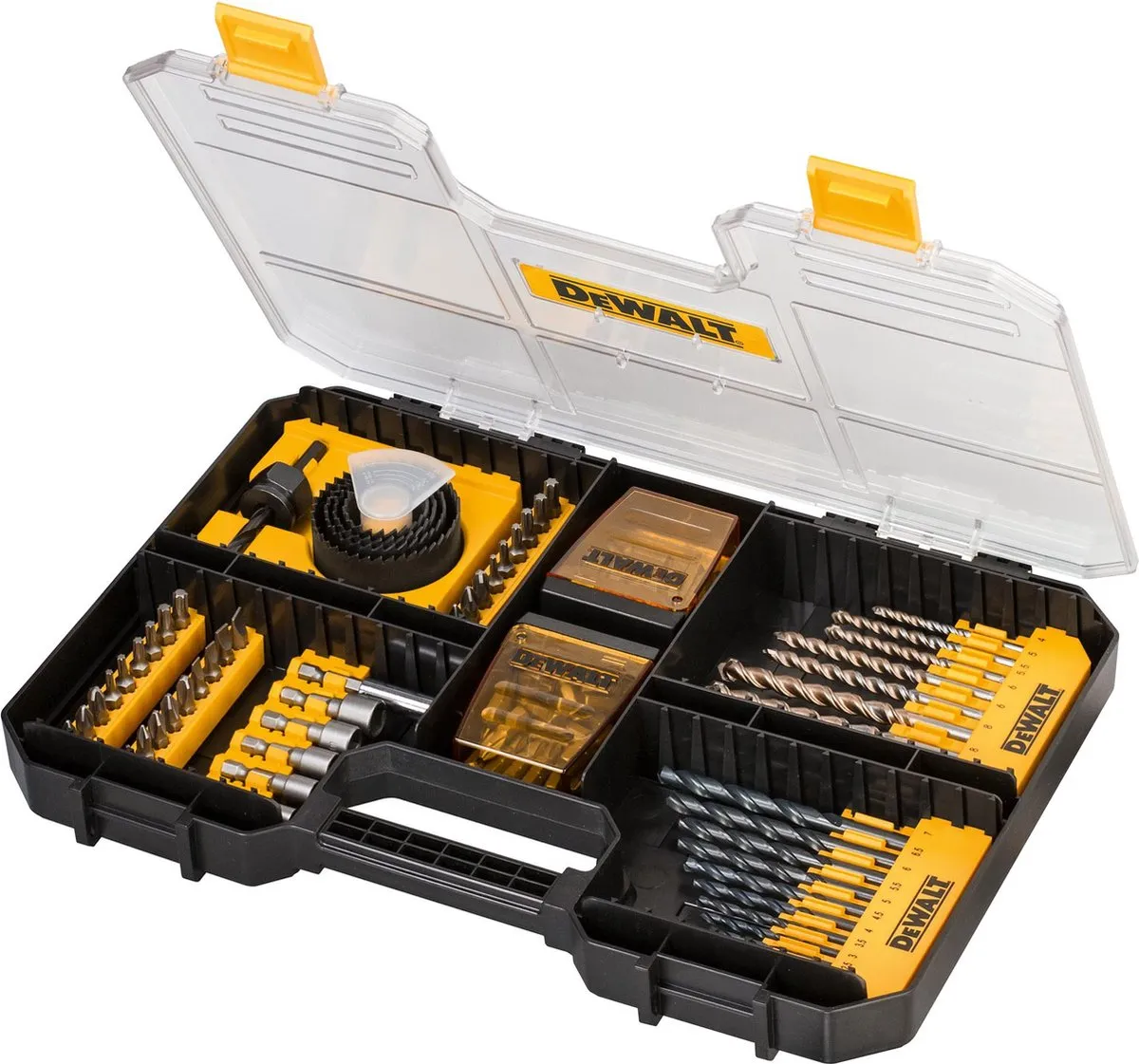 DeWalt DT71569 Accessoires Set 100-delig - Gereedschapskoffer - Zwart/Geel