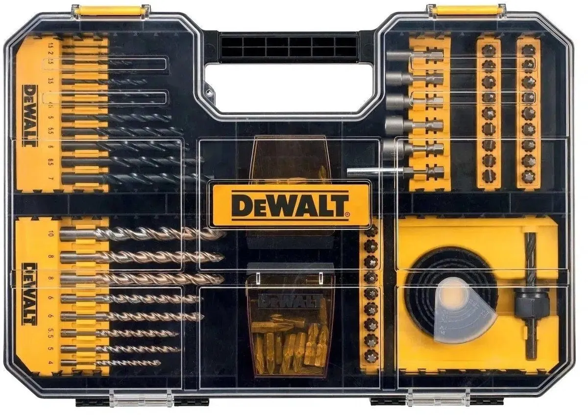DeWalt DT71569 Accessoires Set 100-delig - Gereedschapskoffer - Zwart/Geel