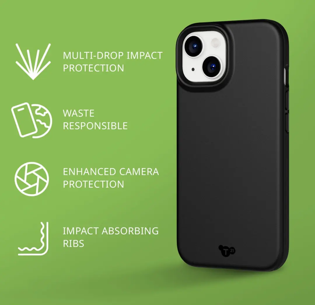 Tech21 Evo Lite iPhone 15/16e/14/13 Hoesje - T21-10259 - Zwart