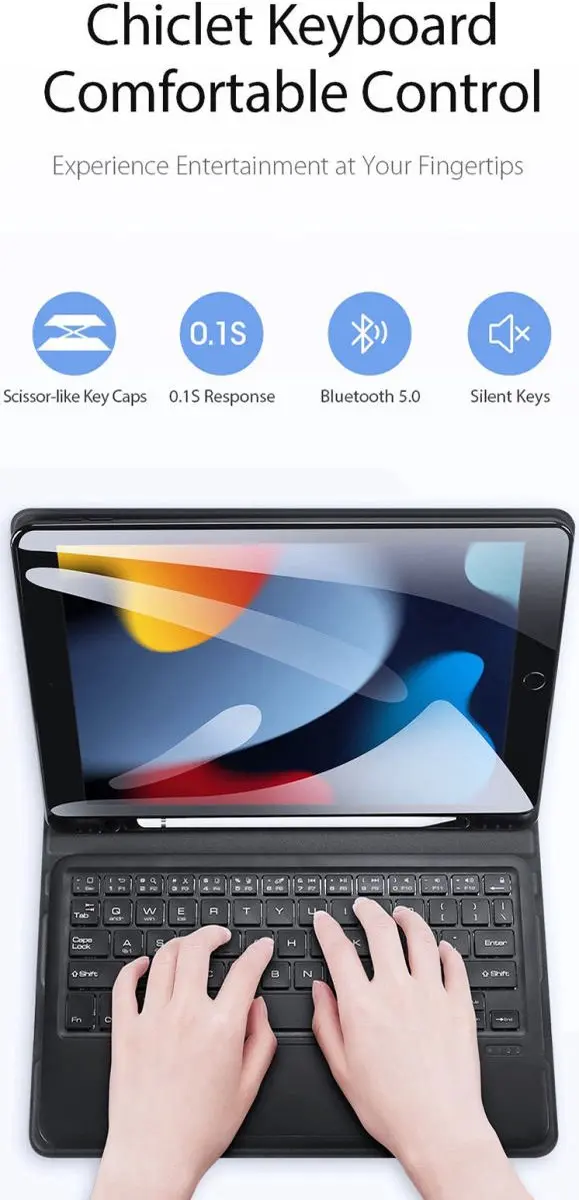 Dux Ducis Toetsenbordhoes iPad 10.2" - Keyboard Cover Zwart