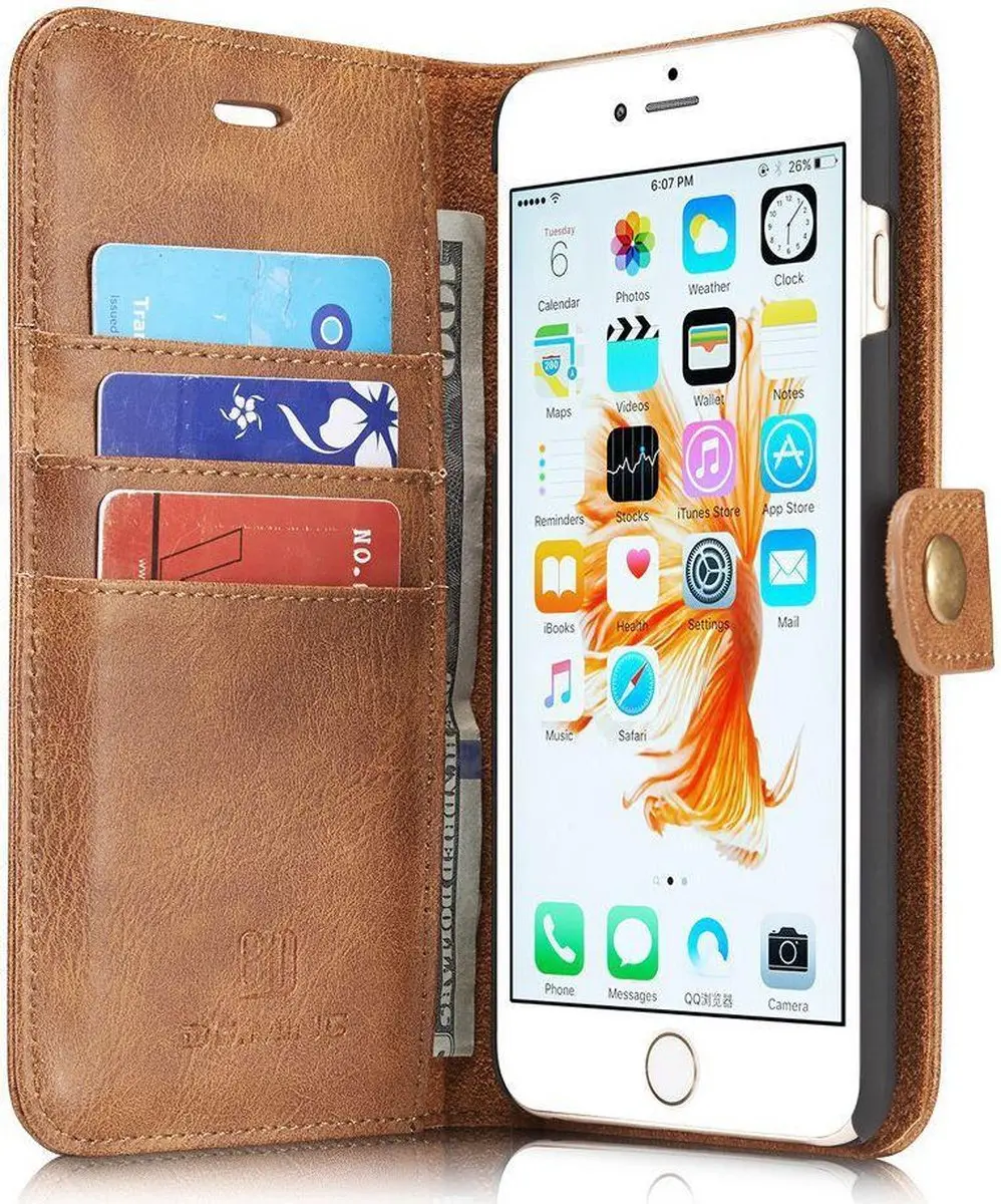 DG.MING Leren Bookcase & Back Cover iPhone 6/6s Plus