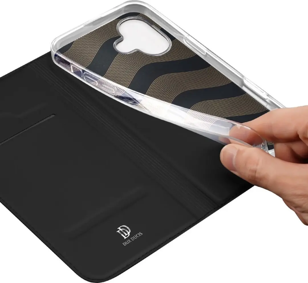 Dux Ducis iPhone 16 Pro Max Slim Bookcase Hoesje - Zwart