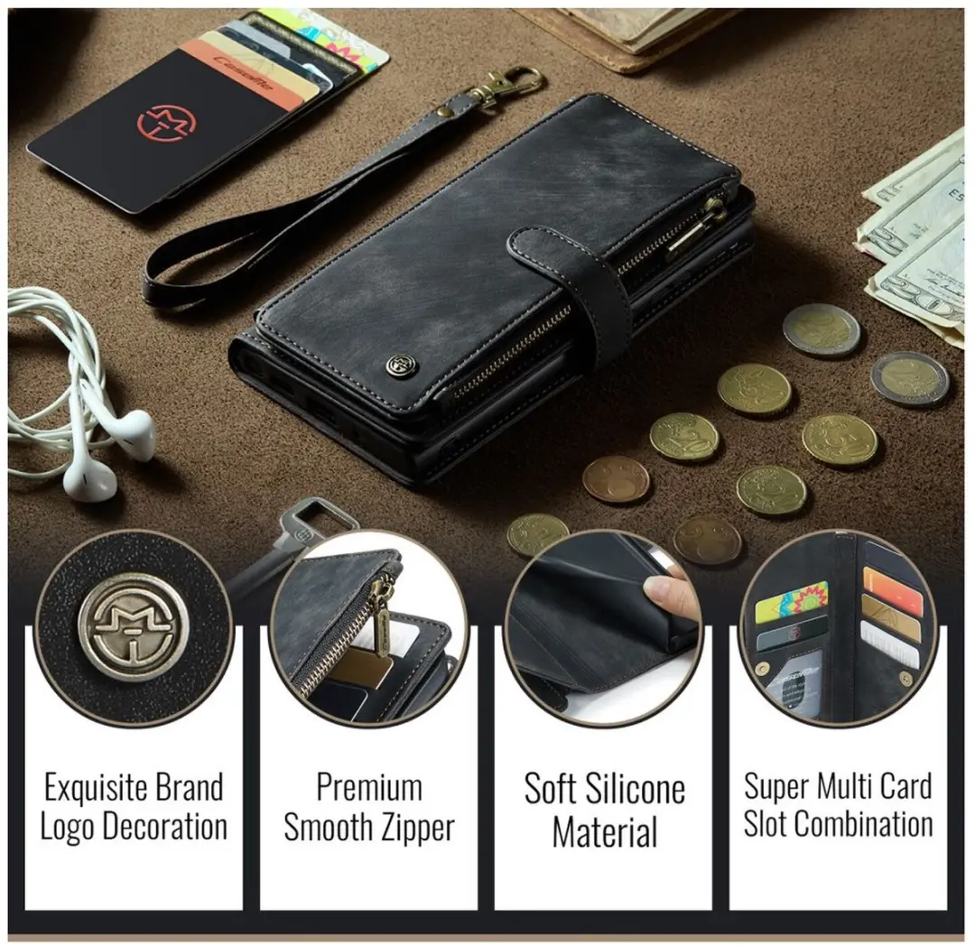 Caseme C30 Hoesje iPhone 17 Pro - 9 Pasjes - Zwart