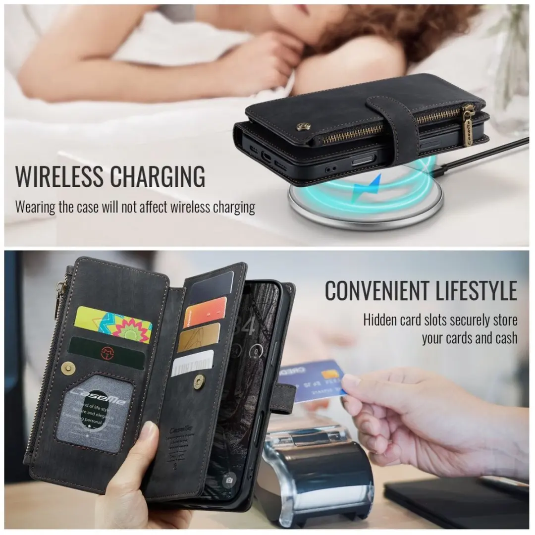Caseme C30 Hoesje iPhone 17 Pro - 9 Pasjes - Zwart