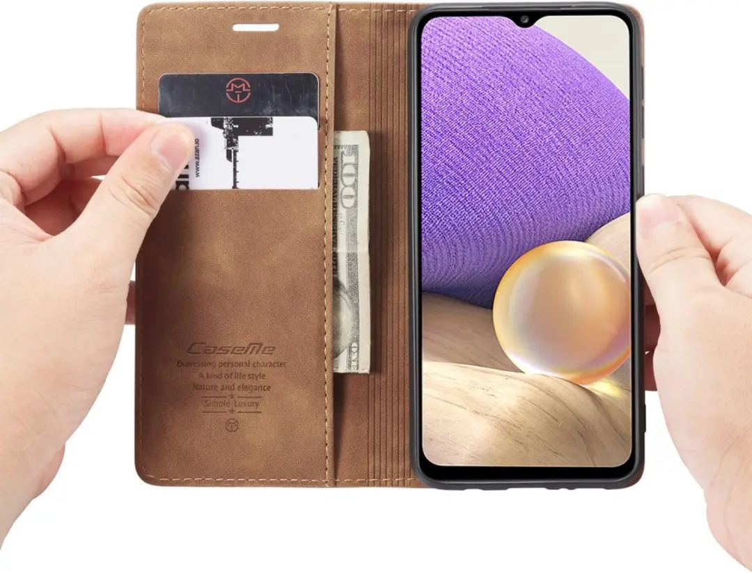Caseme Book Case Samsung Galaxy A32 5G - Bruin