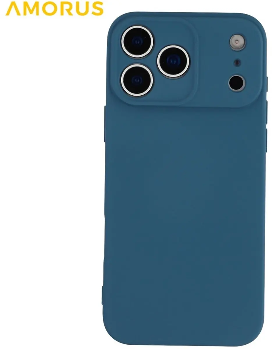 Amorus iPhone 17 Pro Hoesje Metallic Blue