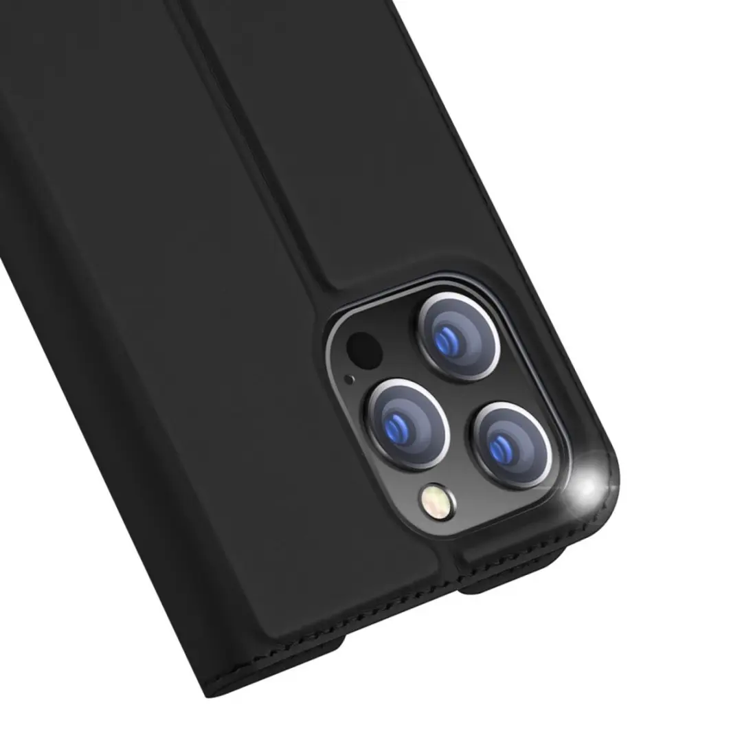 Dux Ducis Slim Bookcase Hoes iPhone 14 Pro Max - Goud