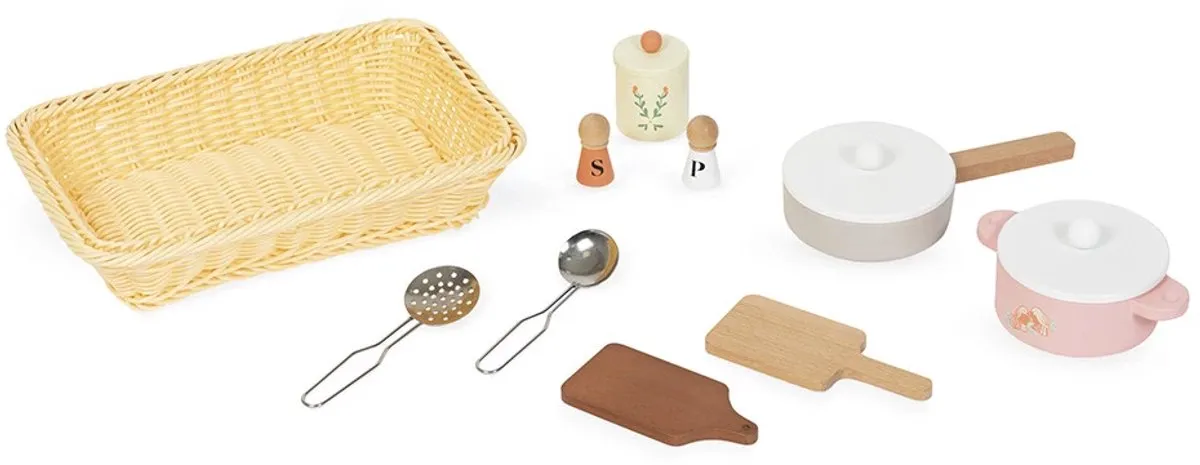 Janod Shiny Grandma Houten Keukenfornuis - 11 Accessoires - Fornuis