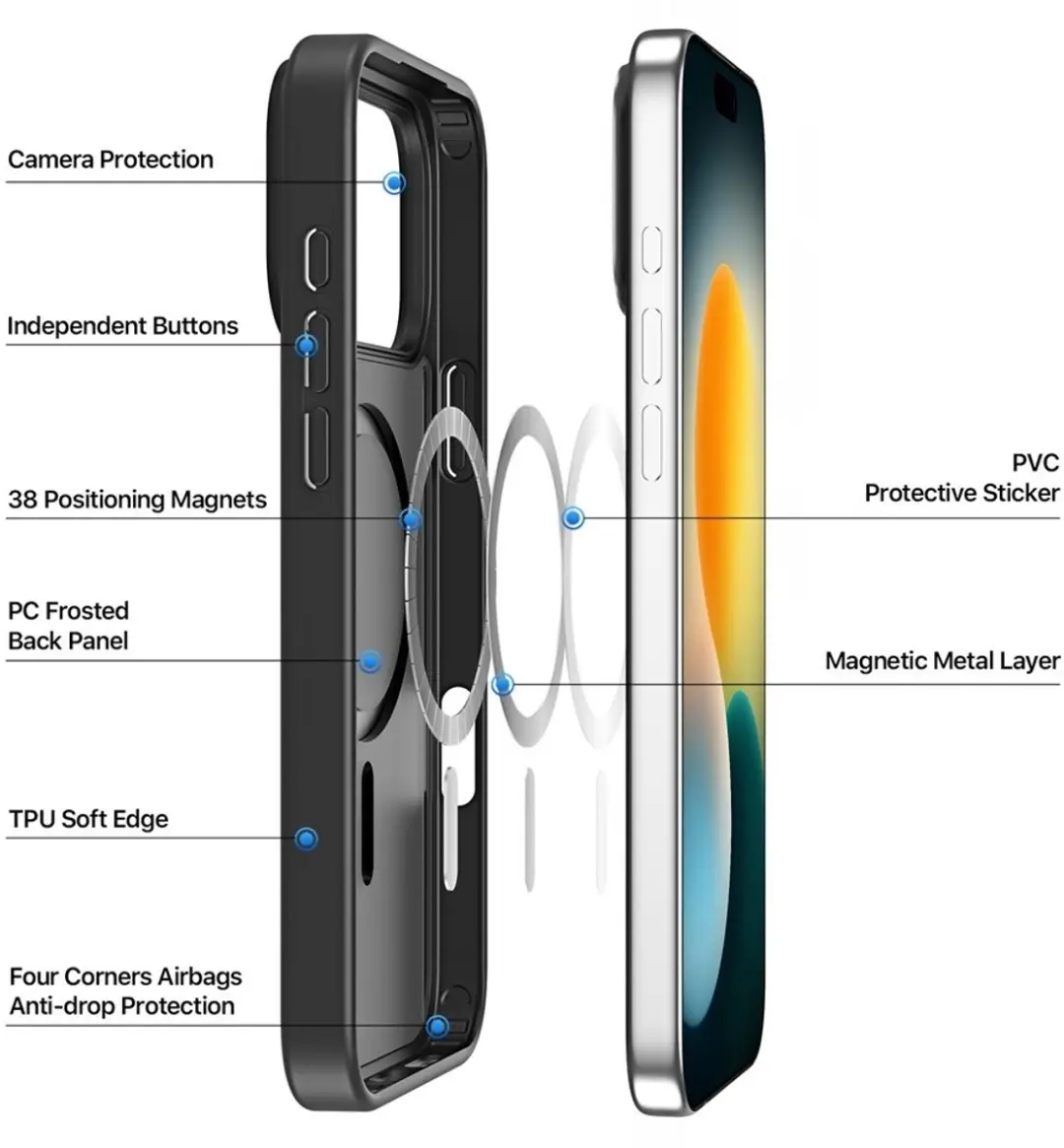 Dux Ducis Yind Series Hoesje iPhone 17 Pro - Mat Transparant Zwart