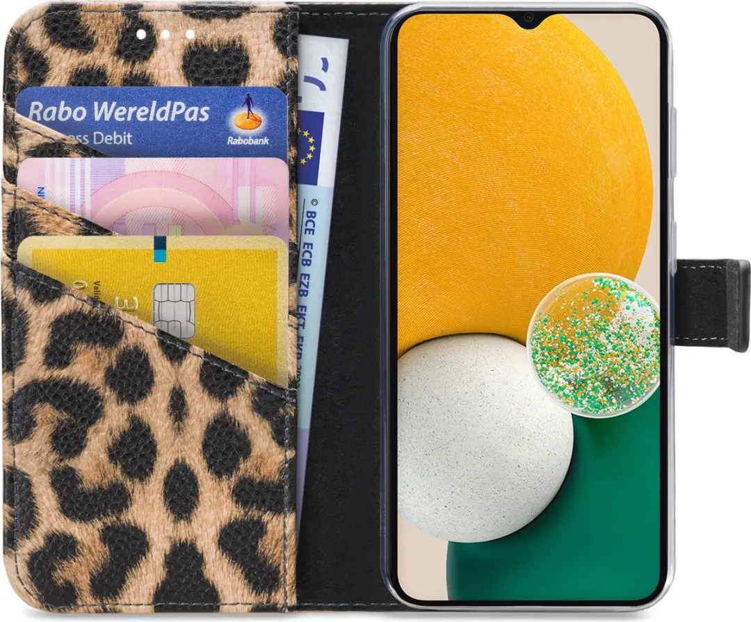 My Style MSFWLT1329 Telefoonhoesje Samsung Galaxy A13 5G - 3 Pasjes - Leopard - afbeelding 6 van 6