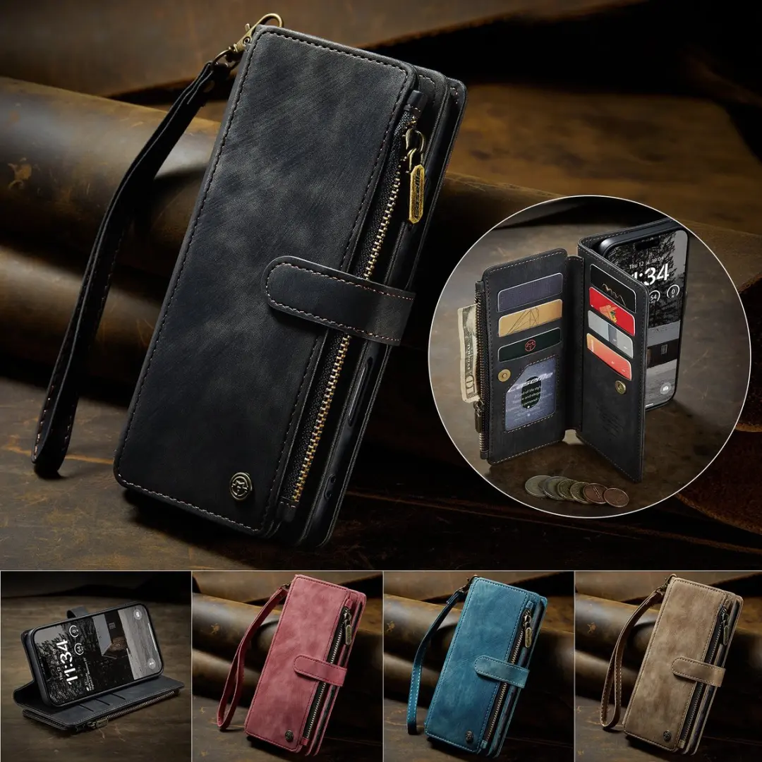 Caseme C30 Book Case Hoesje iPhone Air - 10 Pasjes - Zwart