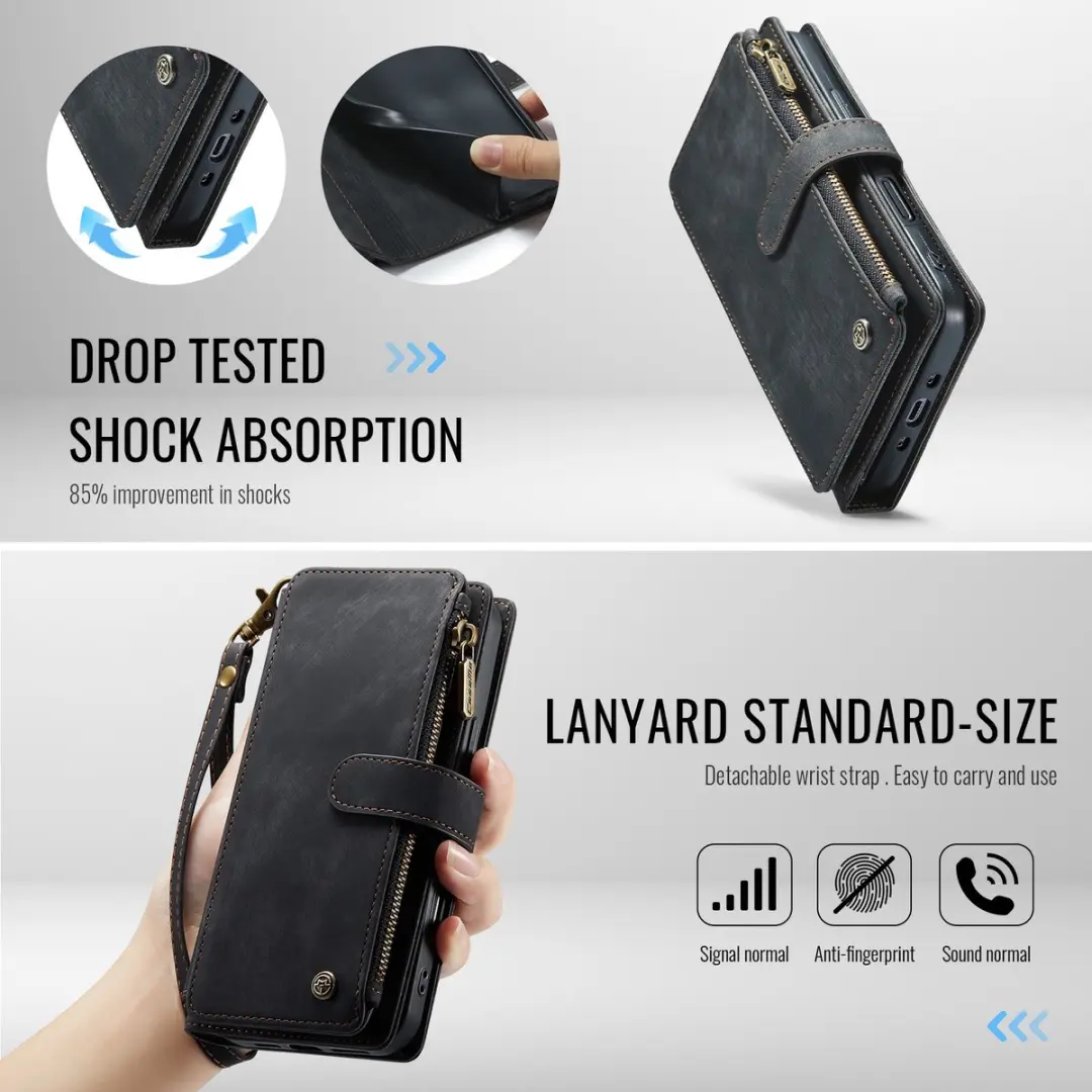 Caseme C30 Book Case Hoesje iPhone Air - 10 Pasjes - Zwart