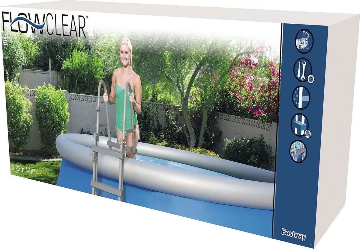 Bestway Zwembadtrap 122cm - Grijs