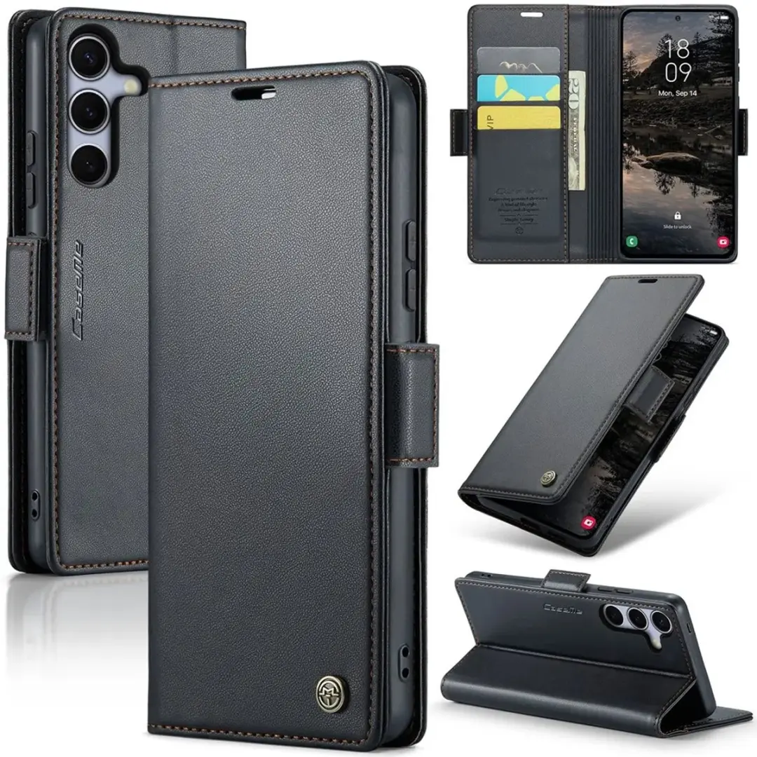 Caseme Litchi Texture Book Wallet Hoesje Samsung Galaxy S25 Plus