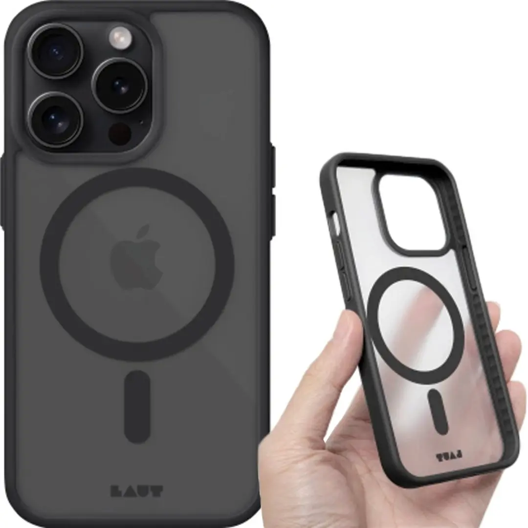 Laut HUEX PROTECT Hoesje iPhone 15 Pro Max - Zwart