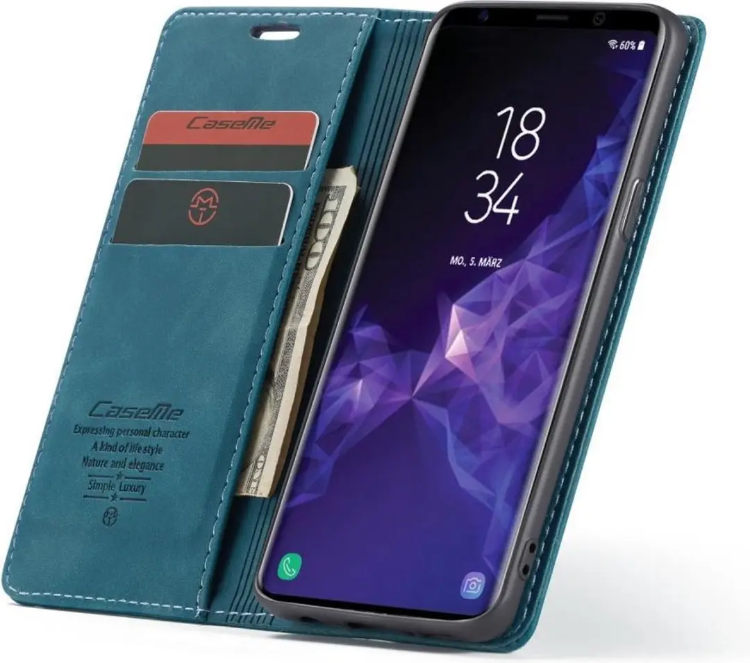 Caseme Book Case Samsung Galaxy S9 - Blauw