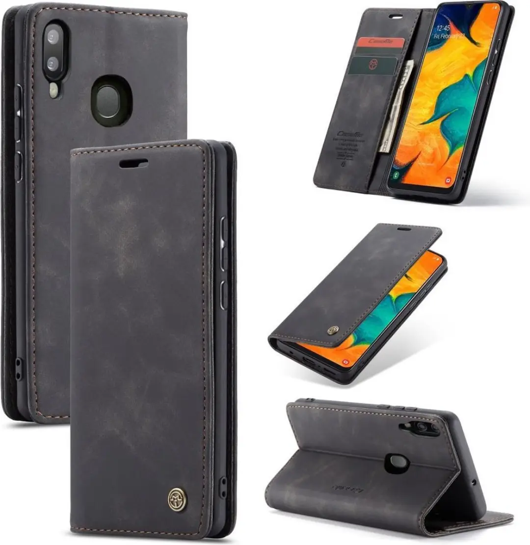 Caseme Book Case Samsung Galaxy A40 - 2 Pasjes - Zwart