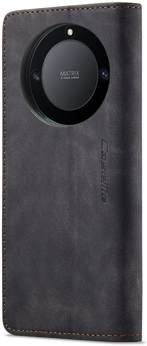 CaseMe 013 Honor Magic5 Lite Boekhoesje - Zwart