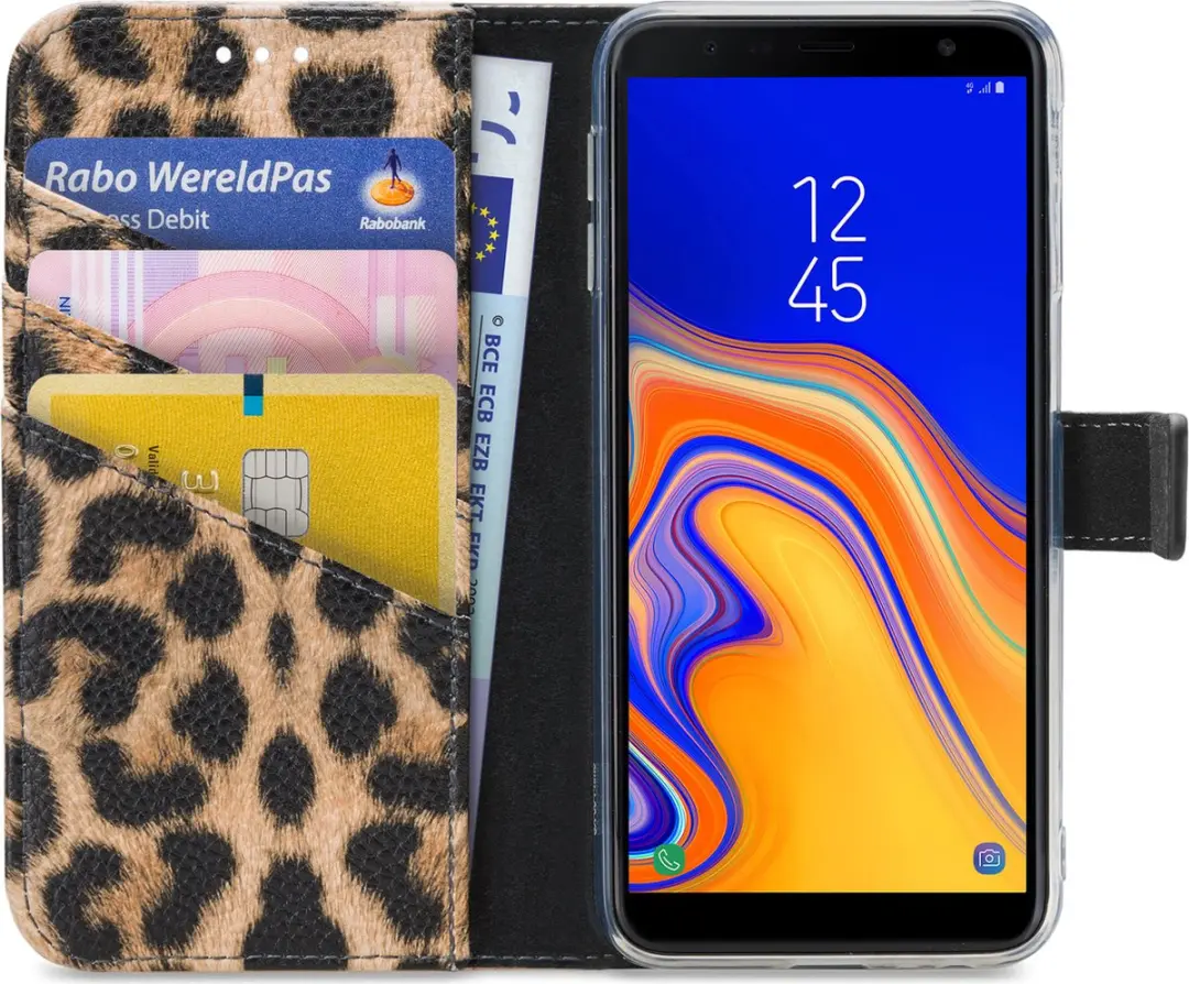 My Style MSFWLT1042 Telefoonhoesje Samsung Galaxy J6+ - 3 Pasjes - Bruin - afbeelding 6 van 6