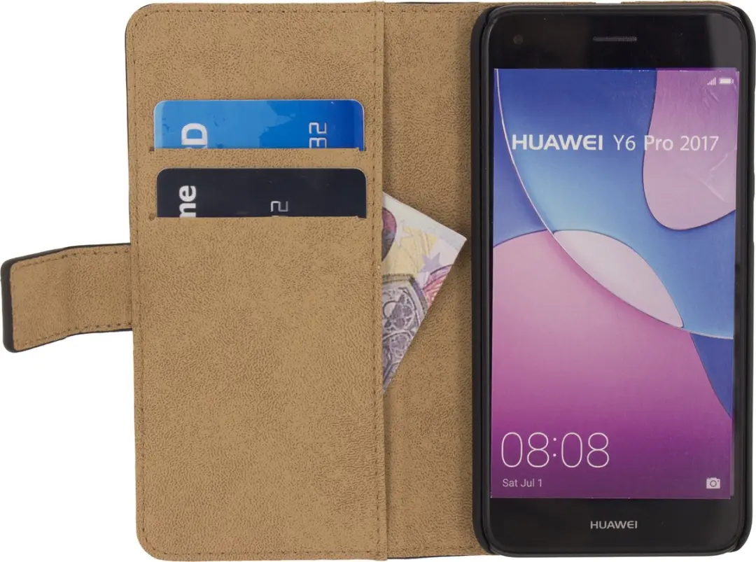 Mobilize Classic Wallet Bookcase Huawei Y6 Pro (2017) - Zwart