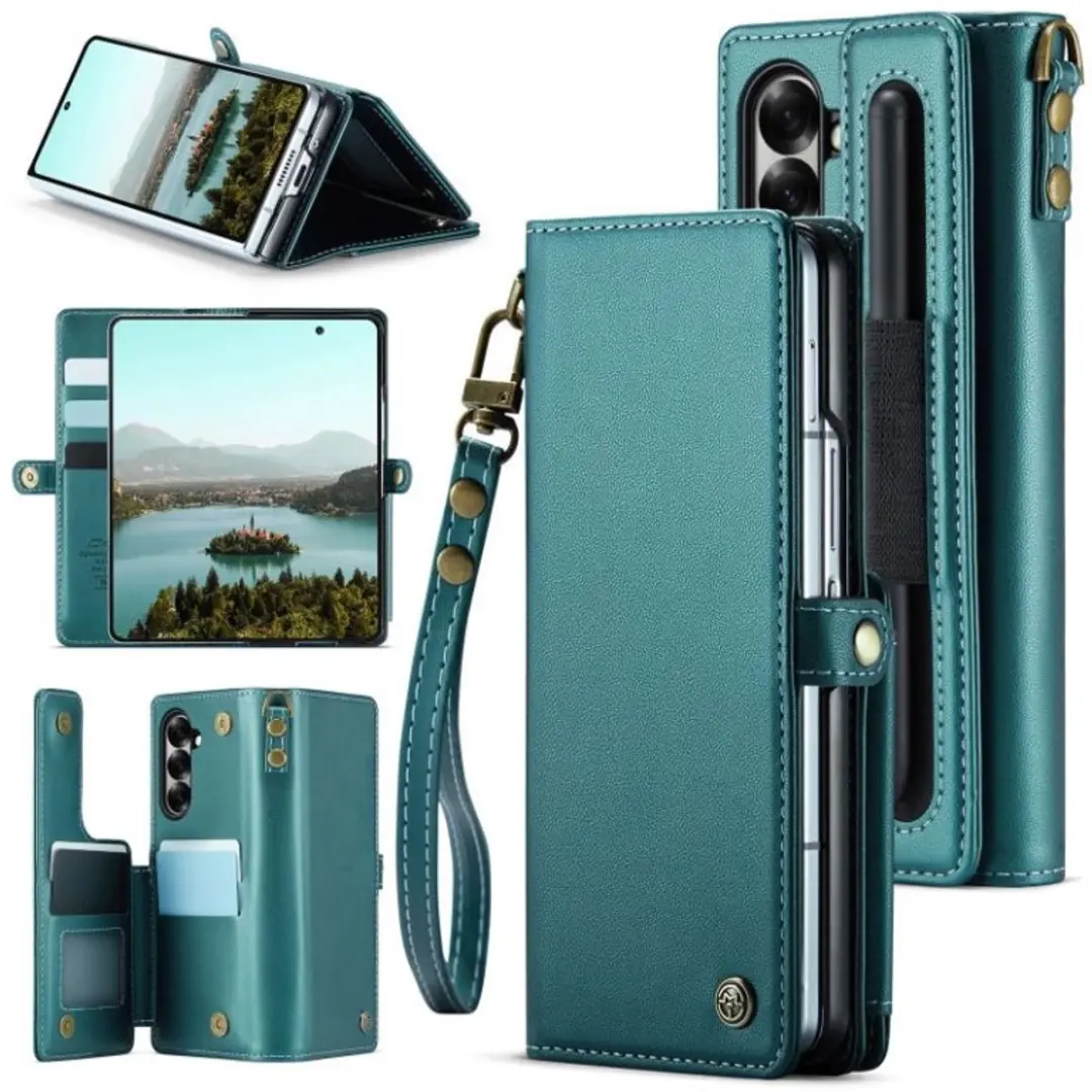 CaseMe Luxe Wallet Case Groen voor Samsung Galaxy Z Fold 7