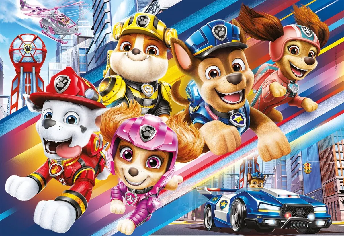 Clementoni Paw Patrol Legpuzzel 104 Stukjes - 48,5x33,5cm Multicolor