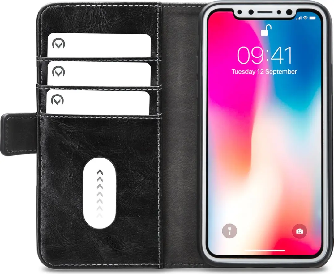 Mobilize Elite Gelly Bookcase iPhone XS Max - Pasjeshouder Zwart