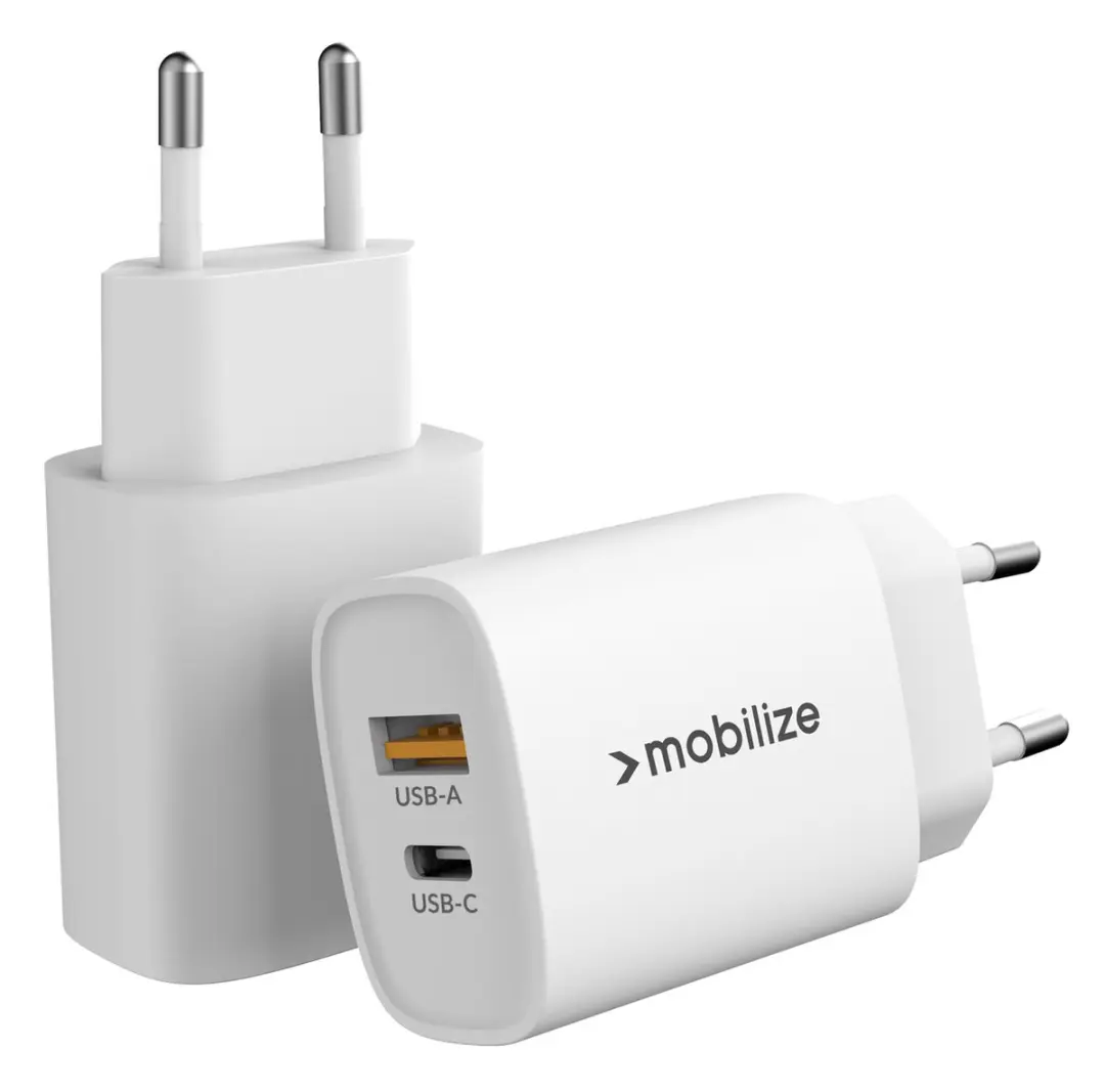 Mobilize Dual USB/USB-C Oplader Power Delivery 20W