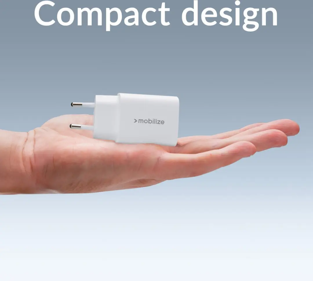 Mobilize Dual USB/USB-C Oplader Power Delivery 20W - Wit