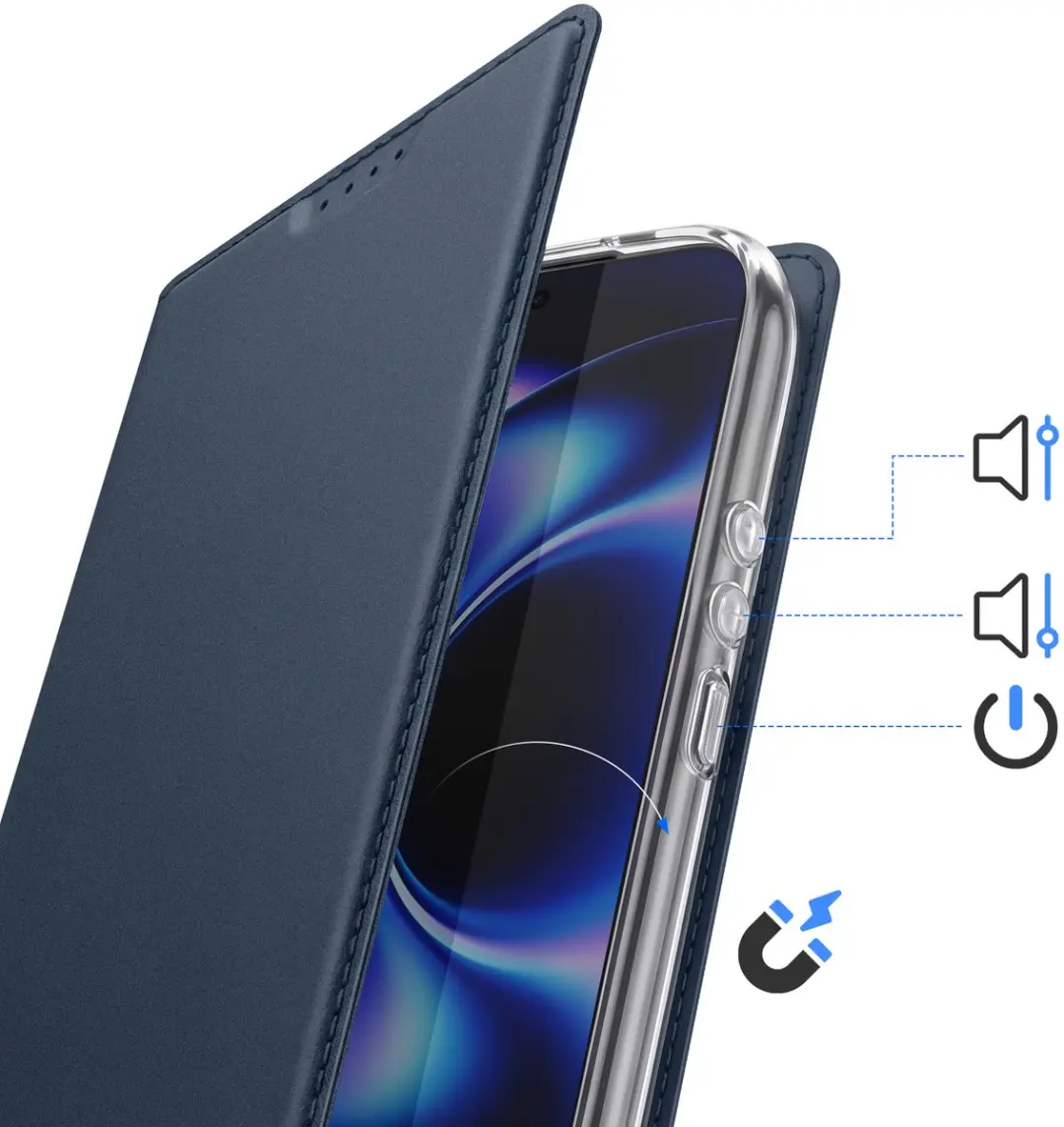 Dux Ducis Folio Pro Xiaomi 17 Ultra Hoesje - Nachtblauw