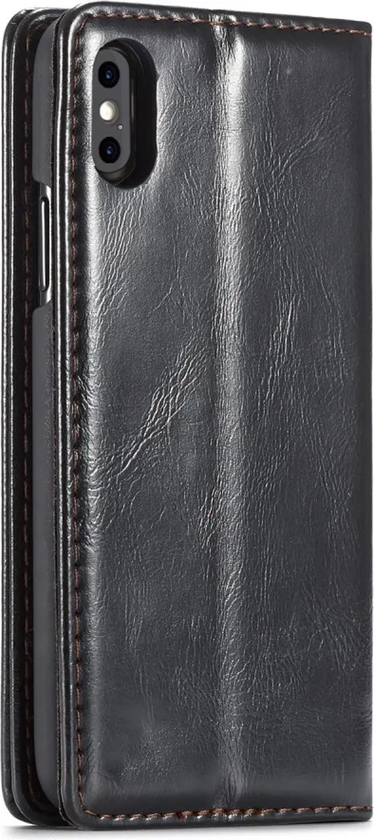 Caseme Kunstleer Wallet voor iPhone XS Max - 3 Pasjes - Zwart