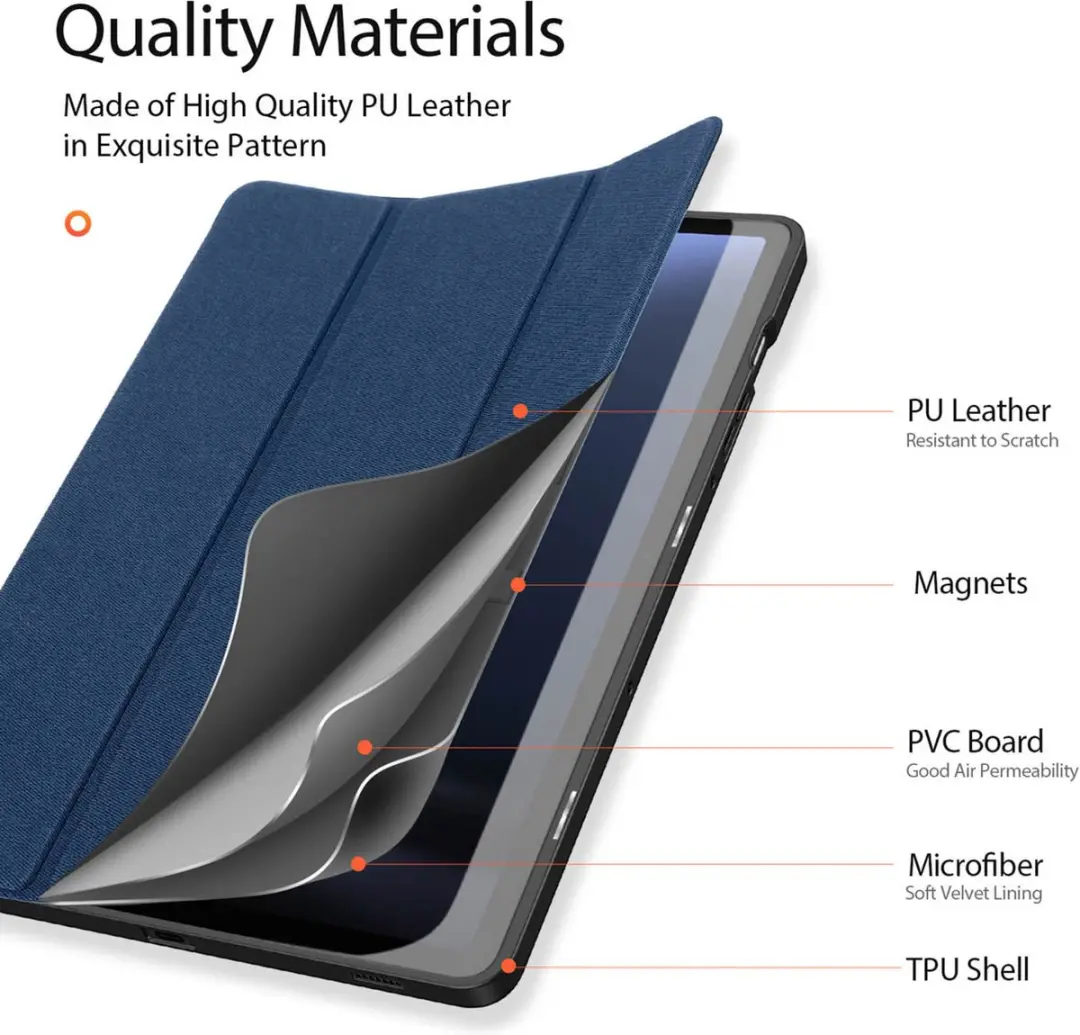Dux Ducis Domo Book Case SH00067573 - Tablethoes Samsung Galaxy Tab S9 FE - Blauw